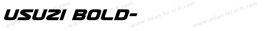 Usuzi Bold字体转换